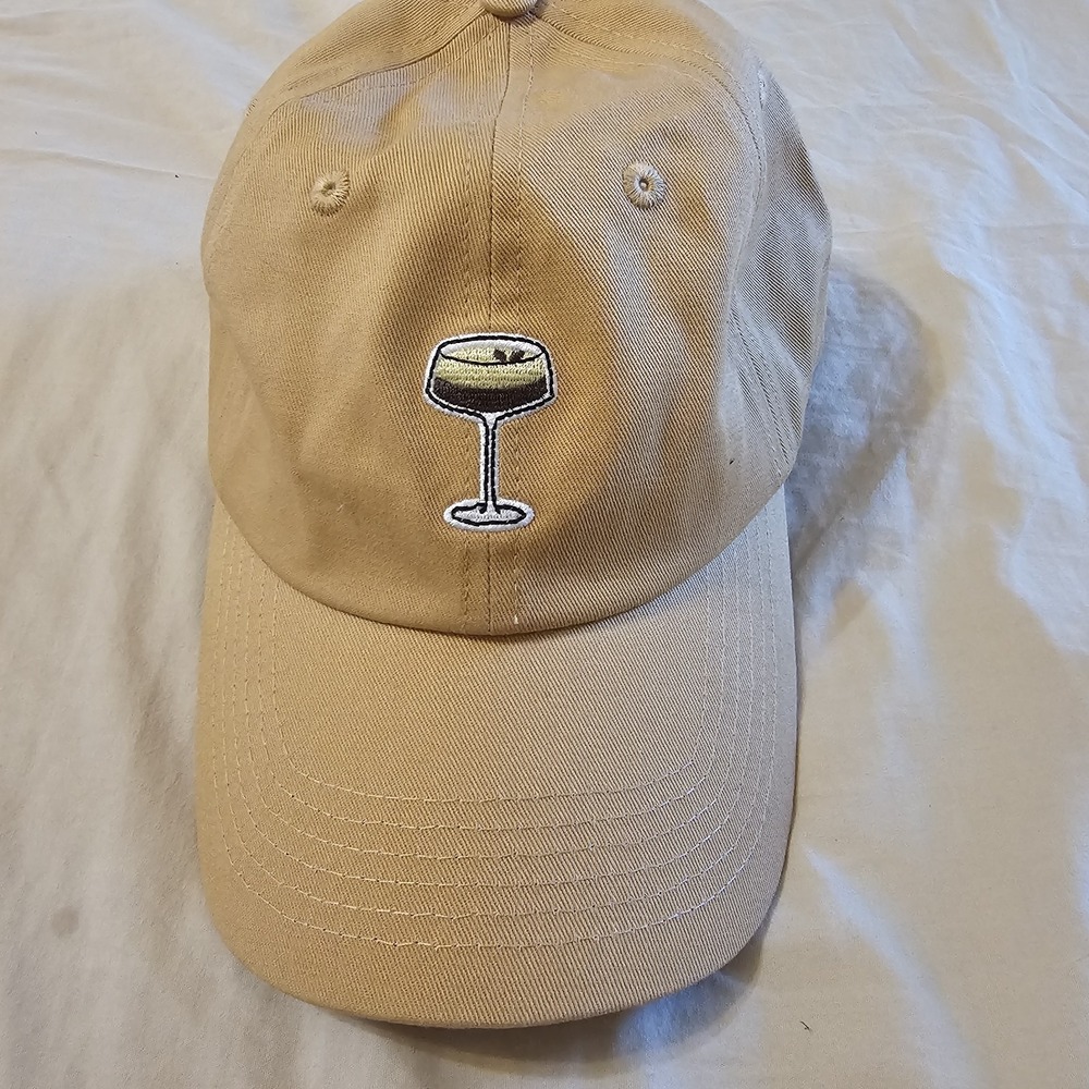 Absolut x Kahlua Espresso Martini Dad Hat Cap Embroidered Promo Khaki